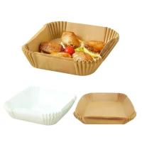 revêtements de papier parcheminé de friteuse de l'air 100pcs compatibles avec le four de puissance