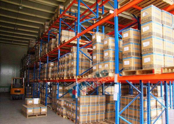 Logistics Pallet Rack Shelving , 2500 Kg Max Load Q345 Steel Shelving Racks