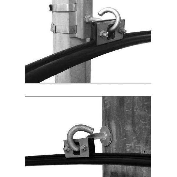 FTTH фигура-8 кабели подвесные зажимы горячее погружение оцинкованные для установки