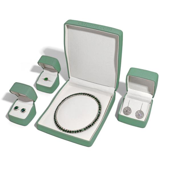 Caixa de jóias de couro personalizada Caixa de presente de jóias recicladas para anel brincos pulseira colar