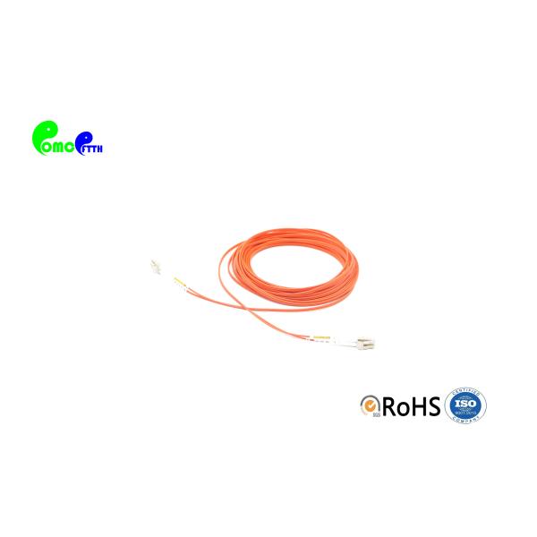 OM2 2.0mm 50 / 125μm 3M LC UPC - LC UPC Duplex Optical Patch Cord LSZH Orange For CATV And CCTV Application