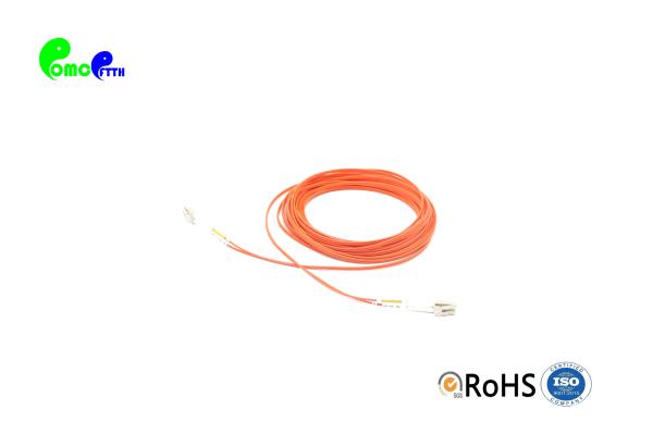 OM2 2.0mm 50 / 125μm 3M LC UPC - LC UPC Duplex Optical Patch Cord LSZH Orange For CATV And CCTV Application