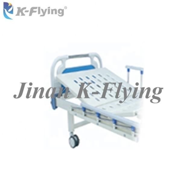 Movable ABS Bedhead Manual Hospital Nursing Bed 2 Cranks Foldable