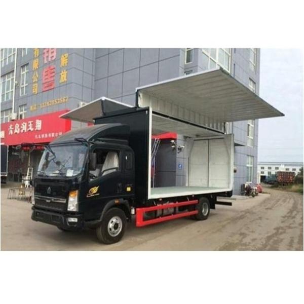 Caminhão Van Wing hidráulico do aço carbono 0.8T 9600mm 8 Wheeler Wing Van