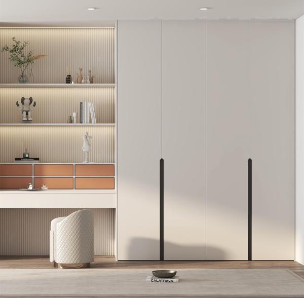 Roupas brancas francesas modernas de luxo armários com mesa de vestidos armários de madeira personalizados de quarto com espelho