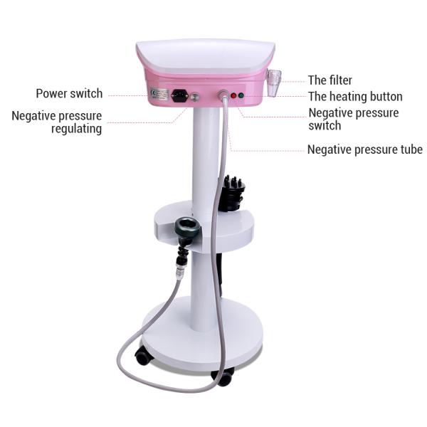 2024 2 in 1 pink G8 Vibration Body Massage Vacuum Heating Slimming Machine with Stand
