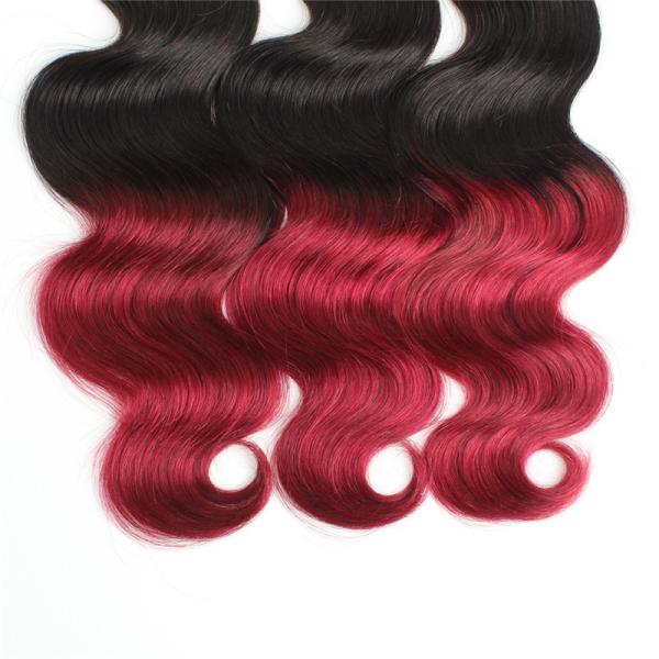 Unprodussed Remy Indian Virgin Hair Weft Body Wave Ombre Color 1B/99J