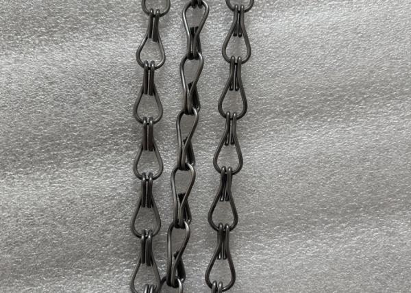 1.5mm Wire diameter Drak Gray Color Aluminum Chain Metal Curtains for Office decoration use