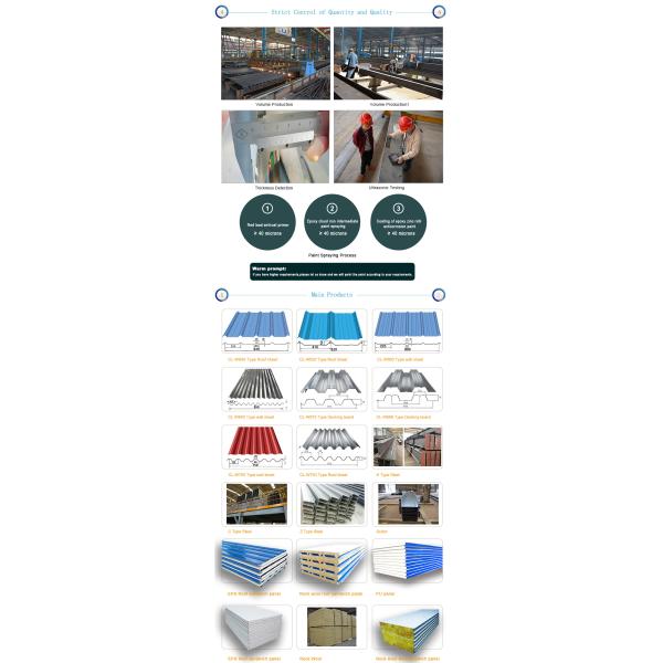 RAL Color Corrugated Metal Wall Panels 50mm 75mm 100mm 150mm 200mm Thickness