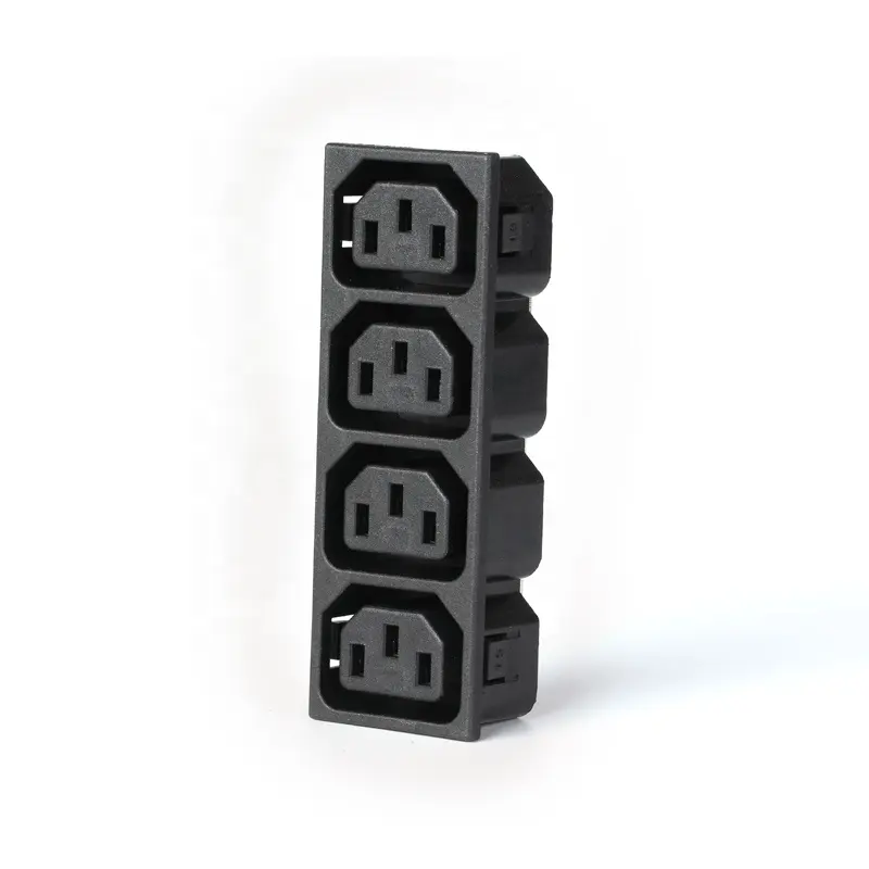 LZ-14-4L IEC C13 3 Электрическая розетка переменного тока Pin Несколько модулей C13 Outlet C14 Inlet Module