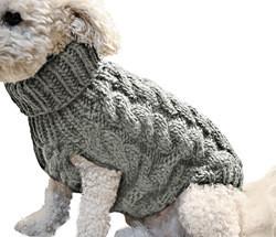 Striped dog winter clothes