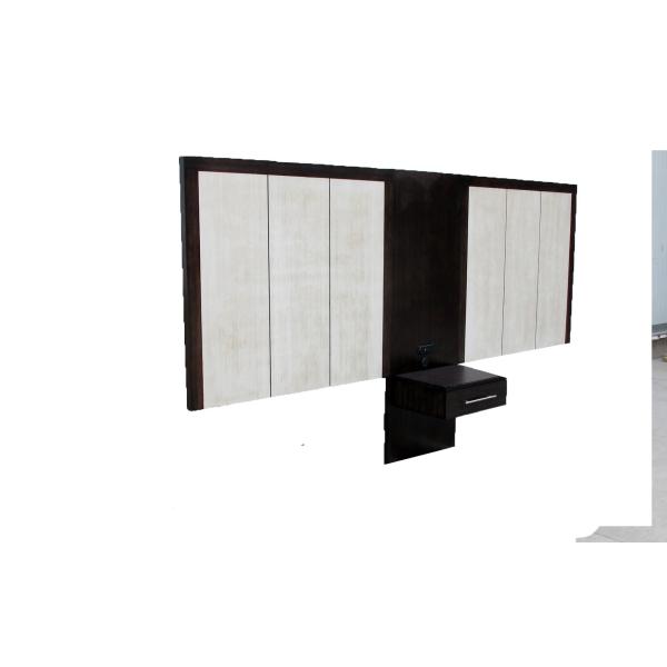 Wood Frame Hotel Style Headboards , White Upholstered Headboard Long Time Life