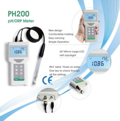 Handheld Portable Digital ORP pH Meter with 65*40mm Multi-line LCD Backlight Display