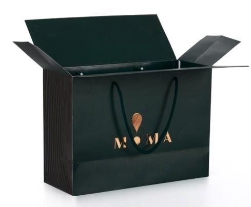 Ivory Cardboard Gift Shopping Handle Paper Bags Box with Company Logo