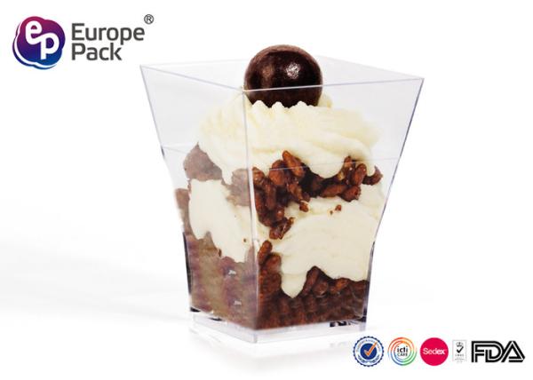 Disposable Plastic Dessert Cup Ps Material Clear Cup For Food