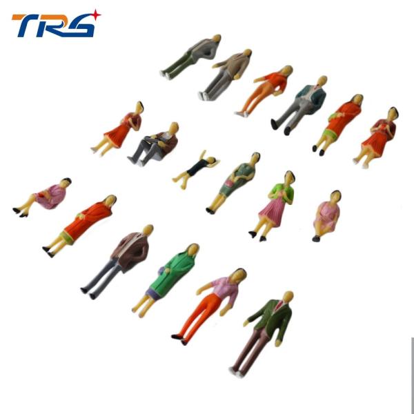 1:30 scale ABS plastic model painted figure 6cm for architectural model making train layout
