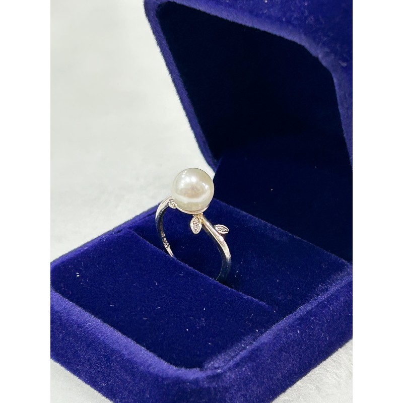 Cheap Factory Price solitaire style pearl ring Thanksgiving gift Delicate 925 silver natural freshwater pearl ring