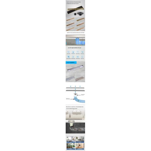 Hotel Shower Rooms All-Copper Floor Drain with Modern Design and Plastic Strainer