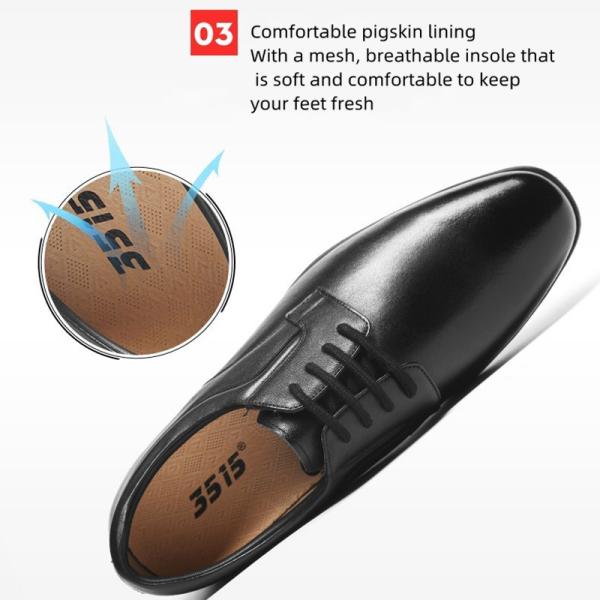 Breathable Lace Up Military Dress Shoes Pigskin Lining Business Formal Shoes Genuine Leather