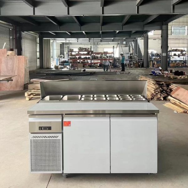 Sandwich Salad Prep Table Refrigerator 2 Doors For Hotel Kitchen