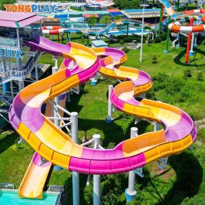Water Park Kids Play Area Swimming Pool Equipment Custom Fiberglass Slide
