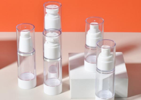 Eco Friendly Cosmetic Airless Bottle 35mm Wide Mini Capacity With Pump Cap