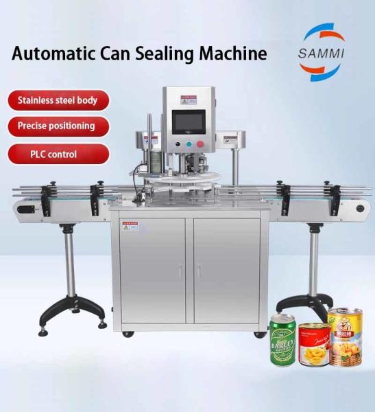 Vente à chaud Machine d'étanchéité à couvercle pneumatique entièrement automatique Fermeture de boîte métallique Boîte de boisson étancheur d'aliments Applications chimiques Moteur