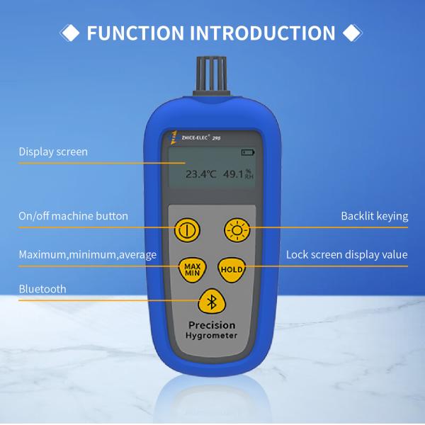OEM Supported LCD Digital Electronic Hygrometer for Temperature and Humidity Control