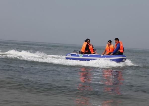 Two Paddles Frameless Pontoon Boats , 11 Ft HandMade Folded Portable Folding Boat