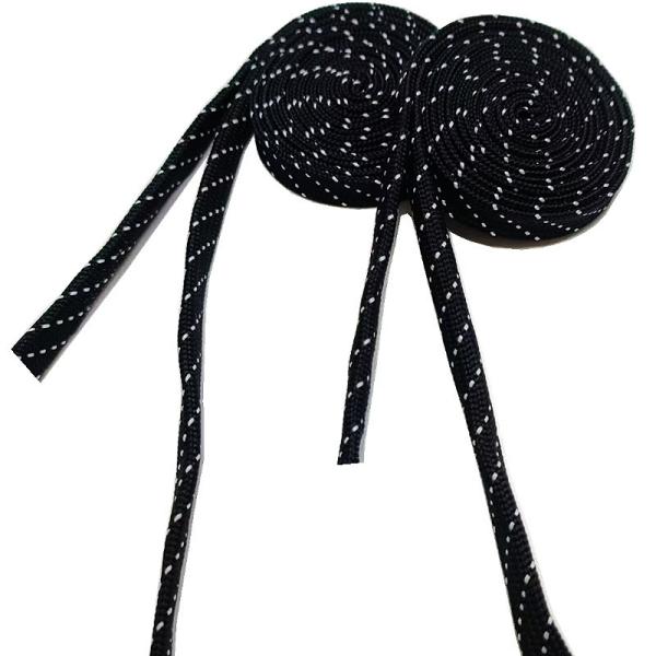 100% cordón de poliéster trenzado eco-amigable cuerda plana reciclada para el cordón de calzado pantalones de ropa