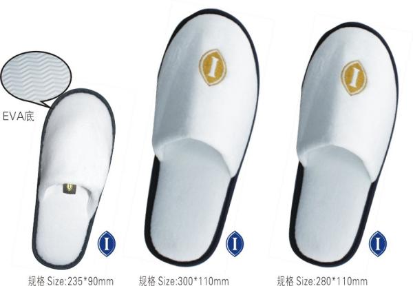 Fêmea do homem 300*110mm de Logo Disposable Slippers For Guests do bordado 280*110mm