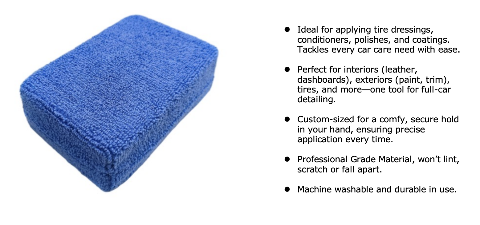 Microfiber Car Wax Applicator Sponge Detailing Applicator For Sealant Conditioner