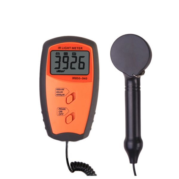 IR850-940 High Precision IR Light Meter with 4000μW/cm² Range and Peak Hold Function for Infrared Power Measurement