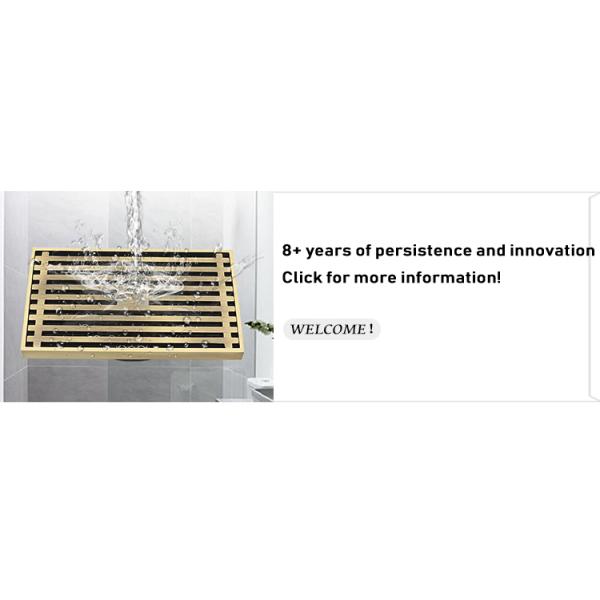 Modern Design Chrome Linear Floor Drain Cover Plate for Basin Usage in Modern Hotels
