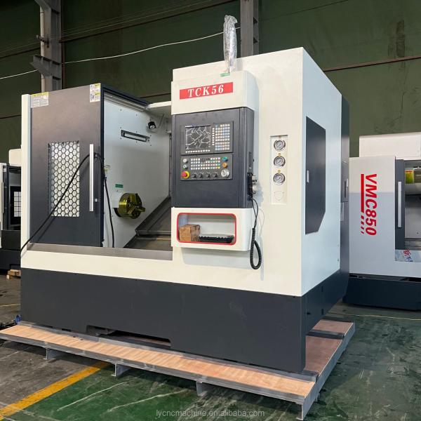 3 Jaw Manual Chuck TCK56 750mm Bench Mini small Horizontal Lathe Machine GSK CNC Control