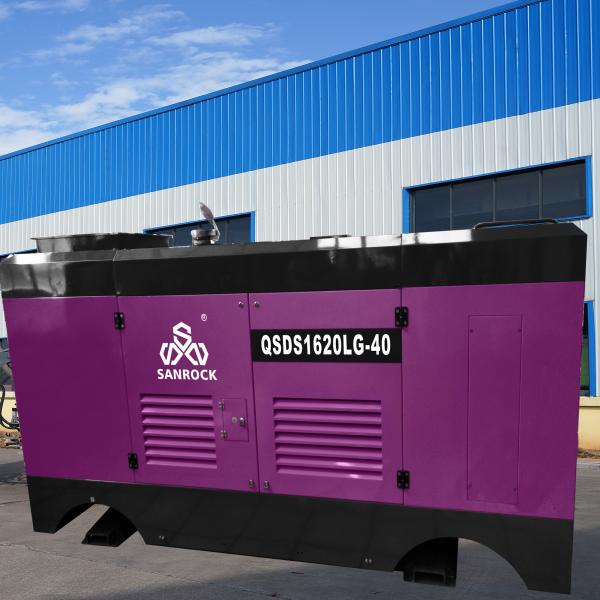 Máquina de compressão de ar de parafuso de poço de água estacionária de alta pressão