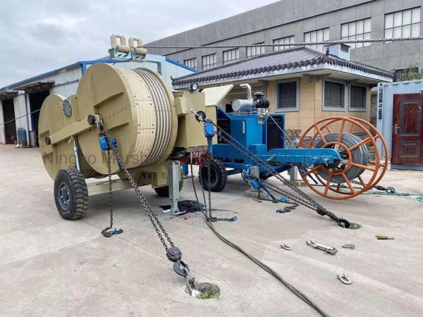 Equipamento hidráulico para puxar cabos de rodas de tração