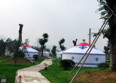 Luxury White Traditional Mongolian Yurt Tent Aluminum And Bamboo Structural