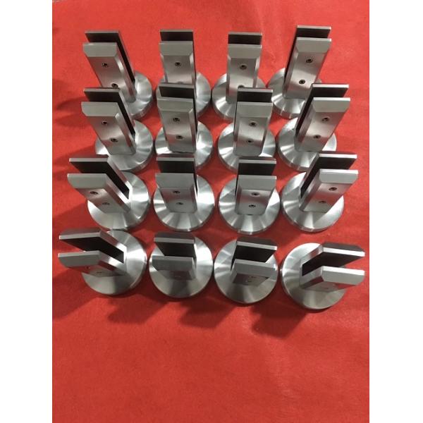 Durable Frameless Glass Balustrade Fixings , Stainless Steel Square Glass Spigots
