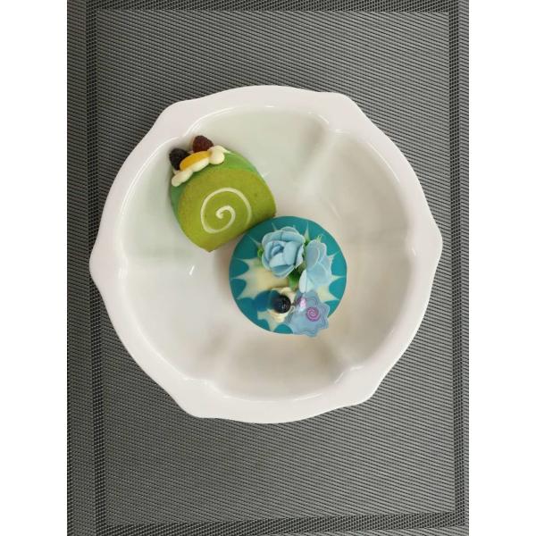 Диннерваре Дя.19км меламина шара десерта брим лепестка цветка чистый белый