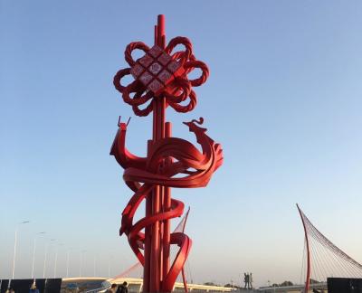 Painted Modern Garden Sculptures Outdoor Decorative Stainless Steel Statues