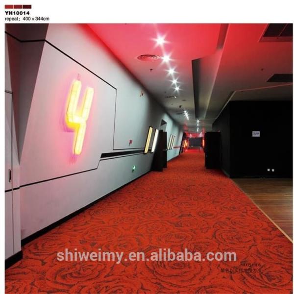 Chinese red rose romantic design wall to wall nylon room carpet