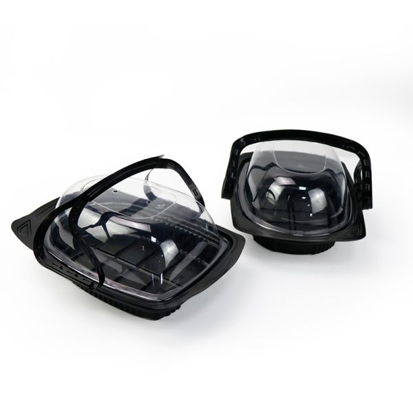Disposable Pp Microwave Rotisserie Chicken Take Out Container Food Box With Handle Plastic Roaster Chicken Container