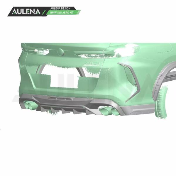 SUV Bmw X6 Body Kit Carbon Fiber X6M Front Bumper Lip Splitter Spoiler Side