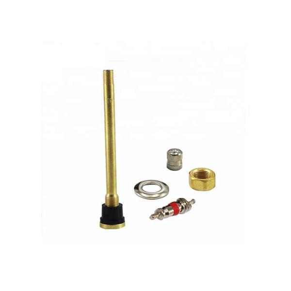 TR573 High Pressure Tyre Valves Clamp In Brass Straight 115mm V3.21.7 With EPDM Grommet