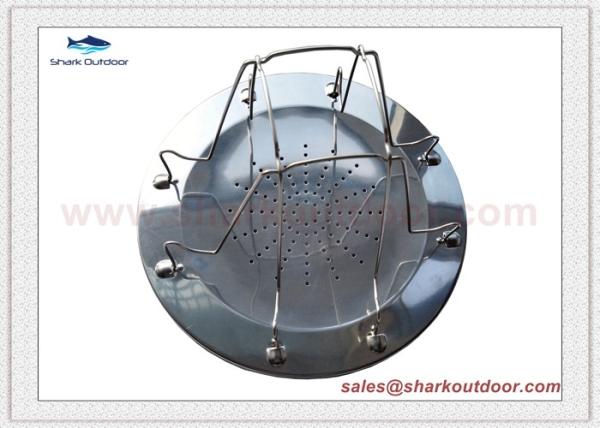 Stainless steel camping round stove toaster
