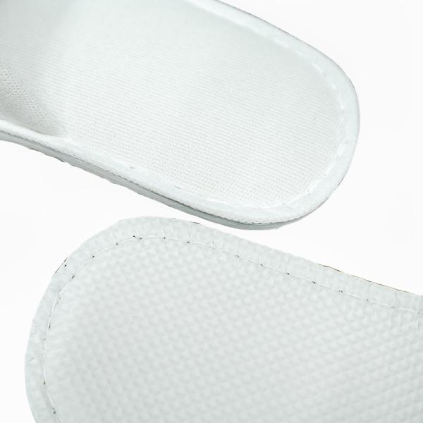 Unisex White Soft Washable Disposable Bathroom Slipper