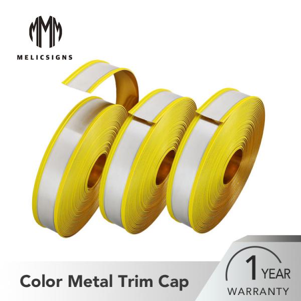 65mm Waterproof Mirror Gold  Aluminum Core Channel Letter Trim Cap Profiles