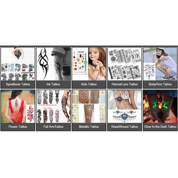 CMYK body fake custom flower temporary tattoo sticker fake tattoo