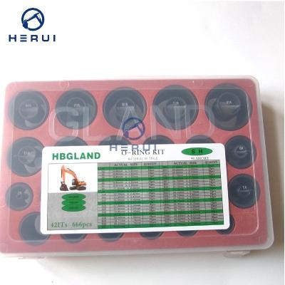 666 PCS Excavator Rubber Repair Seal O-Ring Box Hydraulic Seal Kit O Ring Box